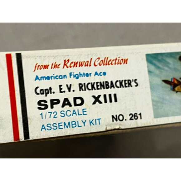 Renwal 1/72 Model Kit Capt. E.V. RICKENBACKER's SPAD XIII Plane NO. 261 - Picture 5 of 10